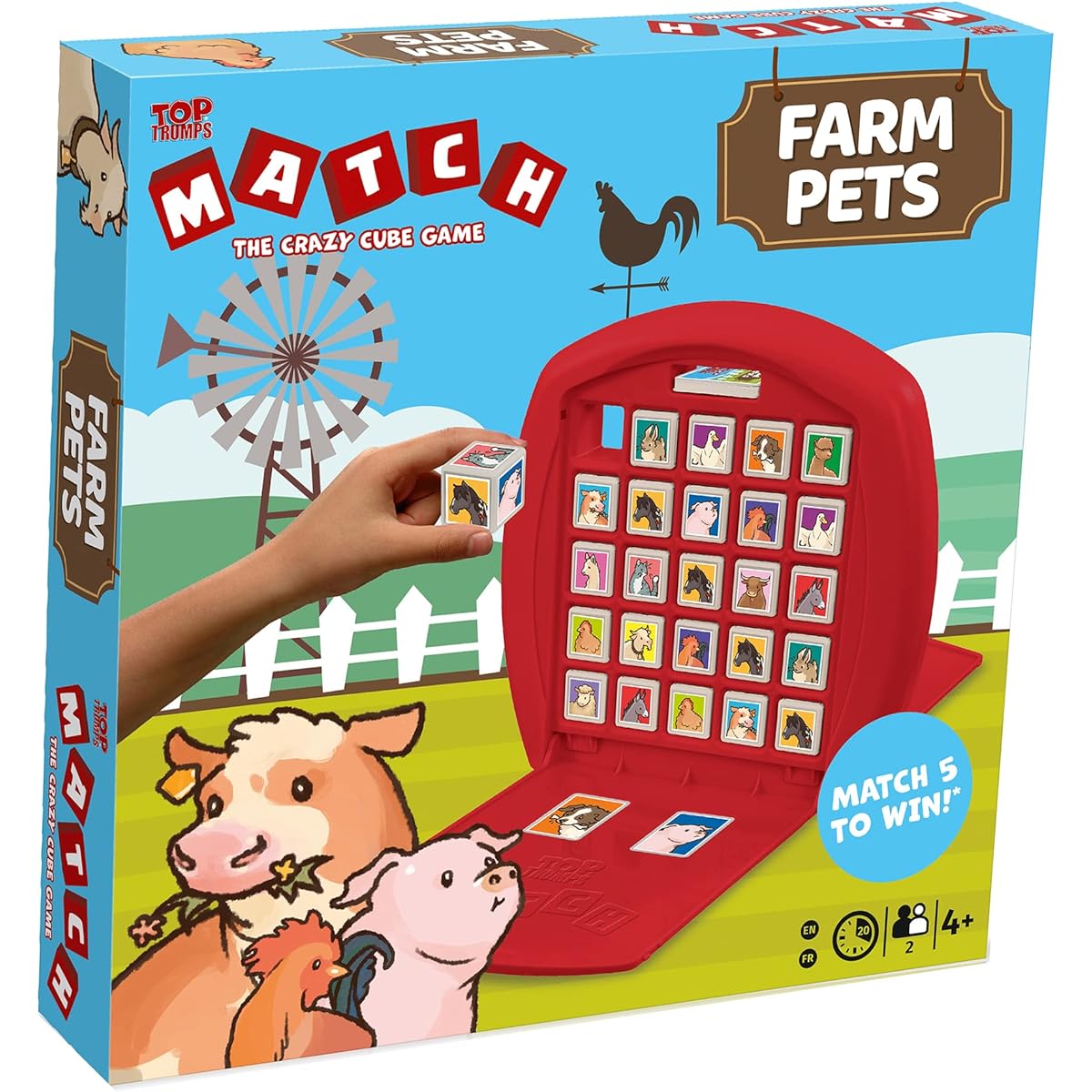 Top Trumps Match - Crazy Cube Game - Farm Pets WM01077-ML1-6