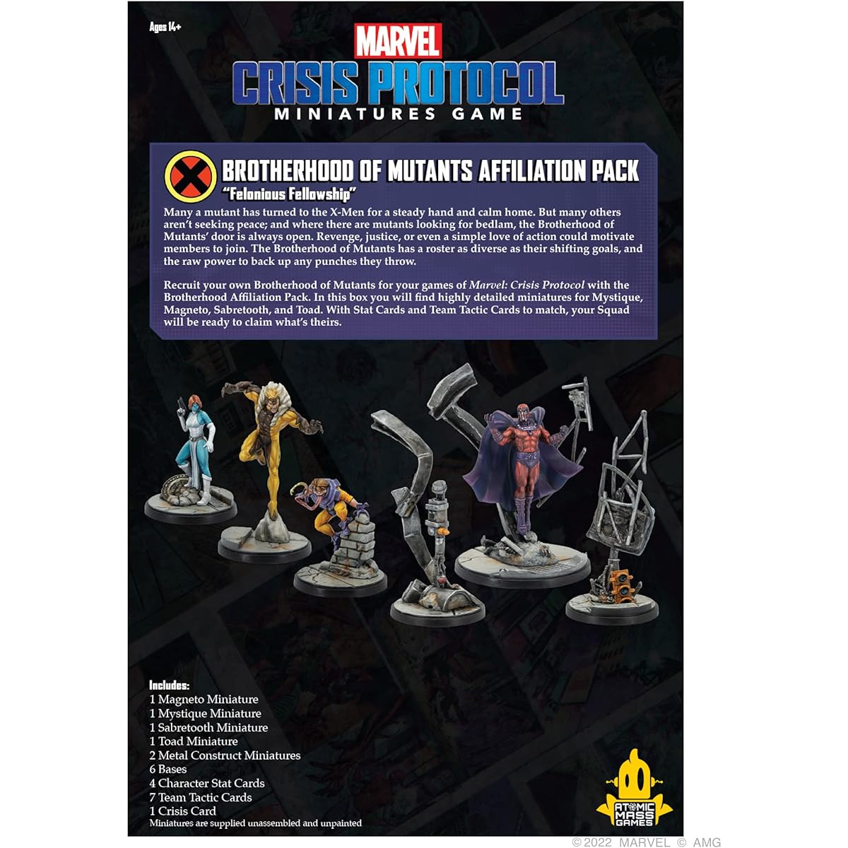 Marvel Crisis Protocol Uncanny Brotherhood of Mutants AFFILIATION PACK | Miniature Battle Game | Strategy Game for Adults | Ages 14+ | 2 Players | Average Play Time 90 Minutes | By Atomic Mass Games