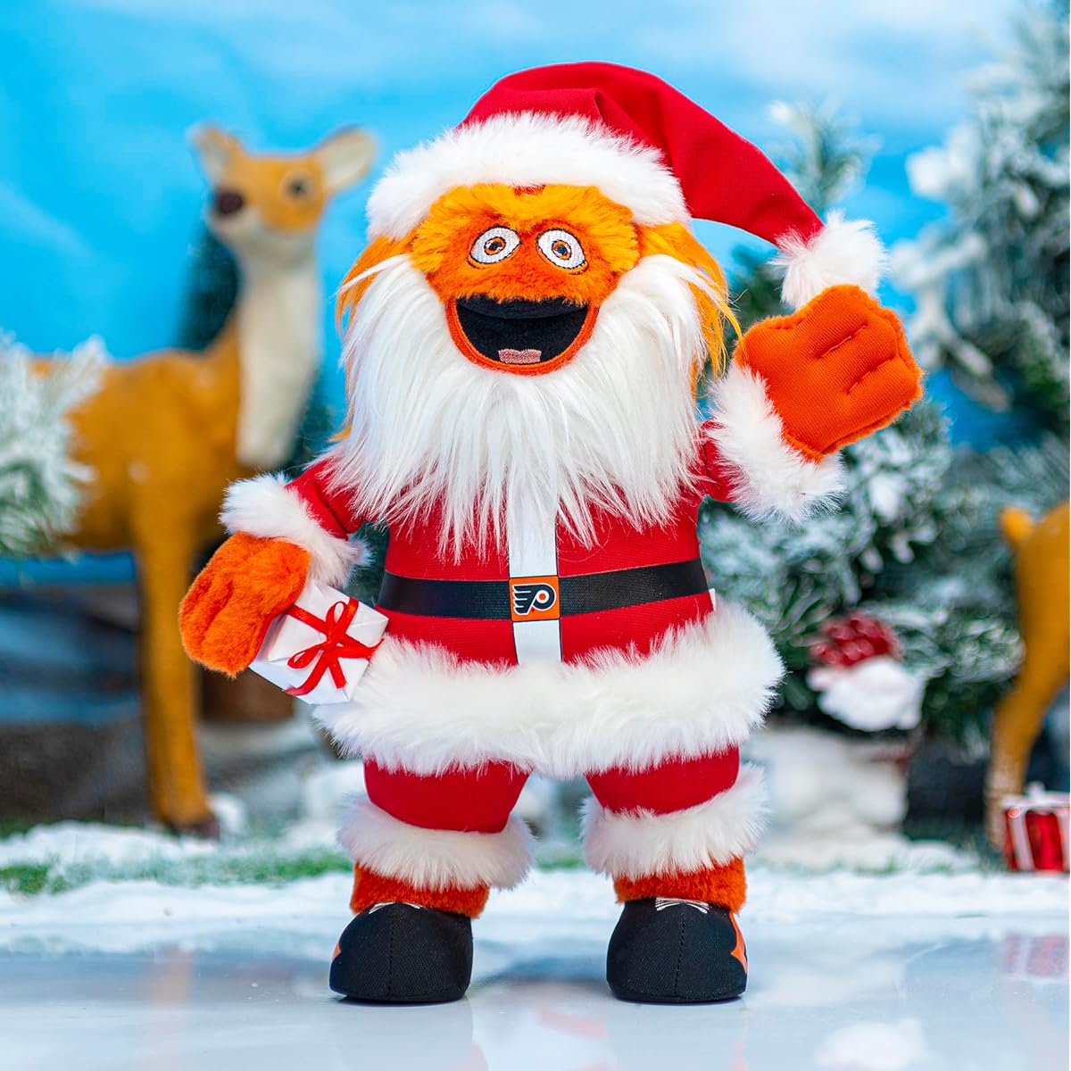 Bleacher Creatures Philadelphia Flyers Santa Gritty 10" Mascot Plush Figure Mascot for play and display.
