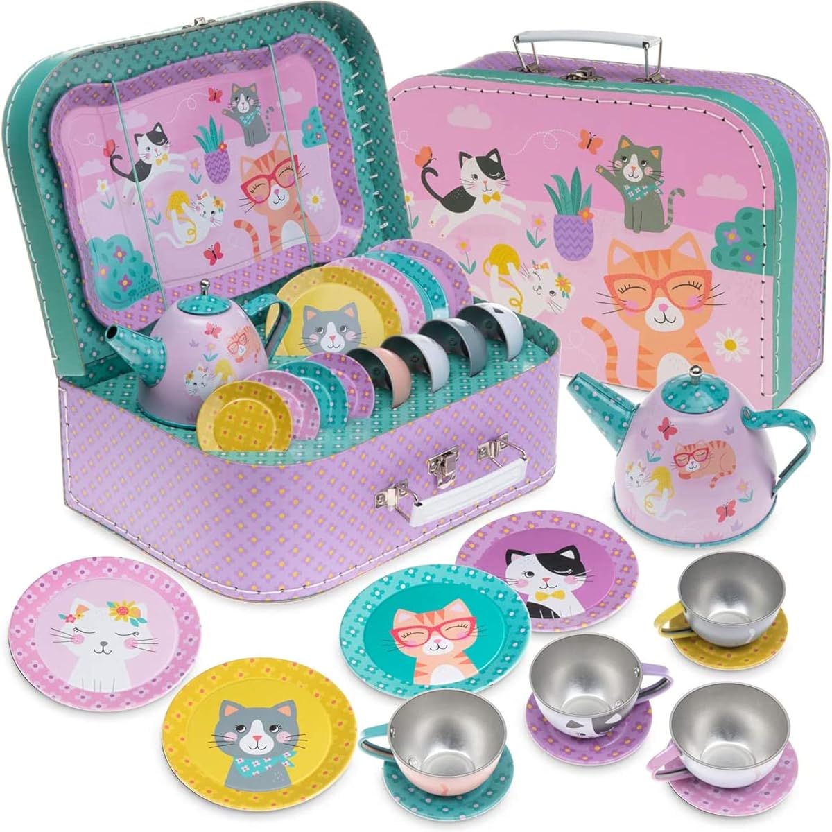 Jewelkeeper Cat Tea Set