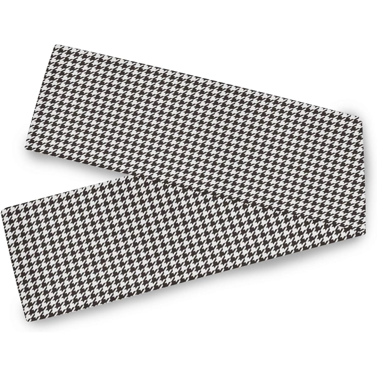 JUNZAN Table Runner Houndstooth Black and White Decorative for Wedding Party Dinner Holiday Kitchen Fit for Rectangle and Round Table 70 x 13 Inch