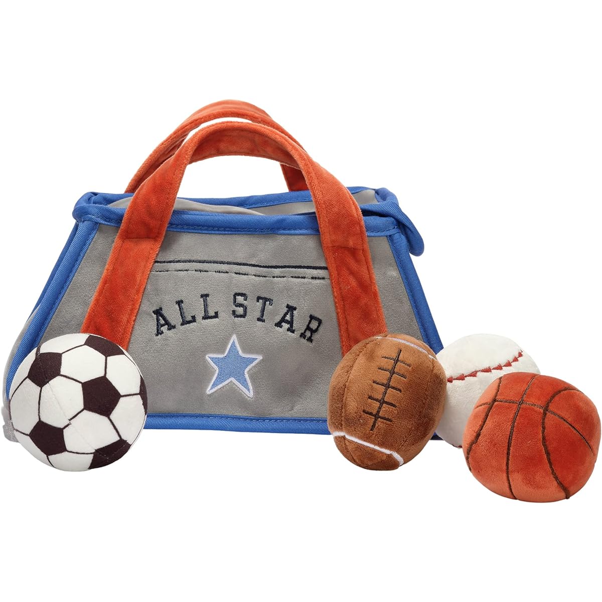Lambs & Ivy Baby Sports Interactive Plush Set - Football/Basketball/Baseball