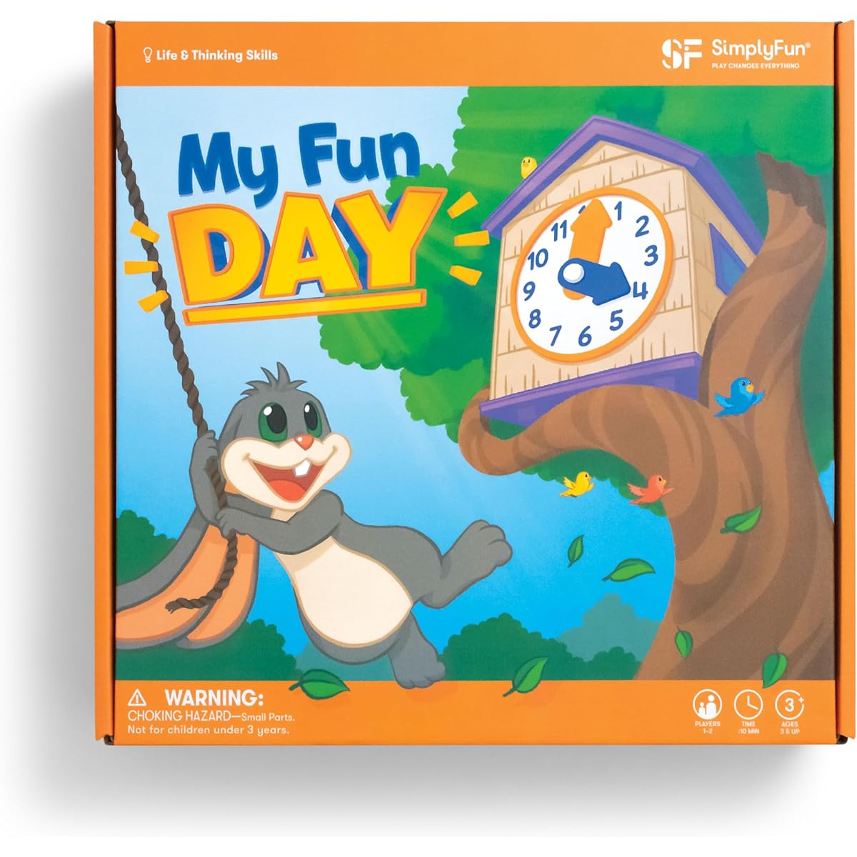 SimplyFun My Fun Day – Engaging and educational activity board – Learn month, day, season and time – Playable by 1-2 players – For ages 3 and up