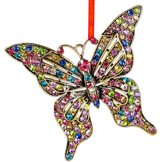 WhatSign Butterfly Christmas Ornaments 2021 Monarch Butterfly Hanging Ornaments Butterfly Decorations Anniversary Ornaments Colorful Christmas Tree Ornaments Gifts for Women/Girls/Sisters