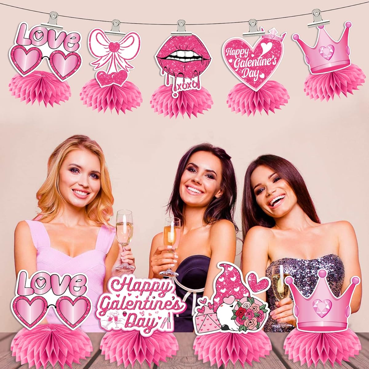 galentines day honeycomb centerpiece