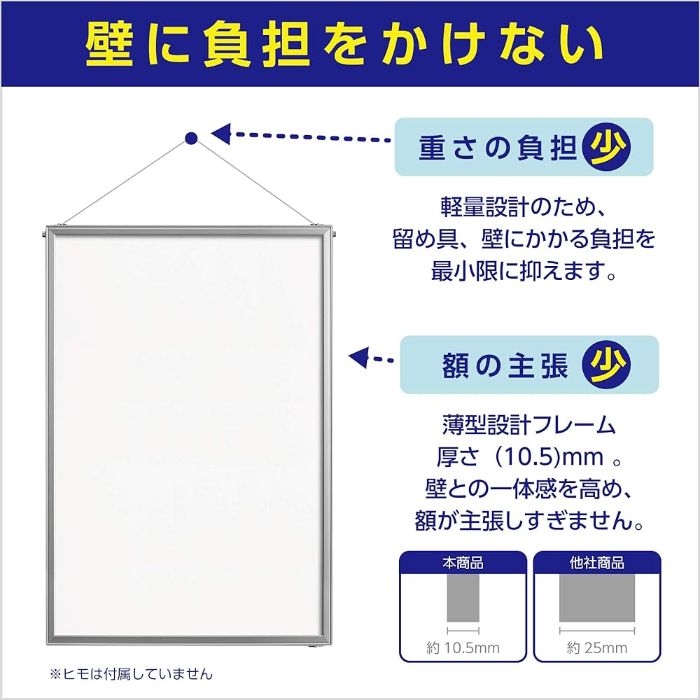 HAKUBA [Bulk Purchase Set] HAKUBA Picture Frame Aluminum Frame New Fancy Panel A1 Size (Insert Type) Set of 5 AMZFNFP5-A1