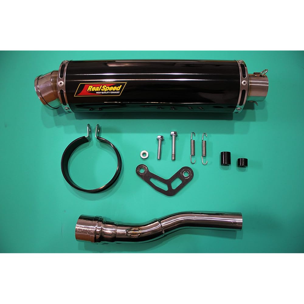 Realspeed Yamaha SEROW 250 (2BK-DG31J) Bike Muffler (FI Vehicle Only) Cougar Stainless Steel Black Color Muffler SEROW250 RSP-CGA-201