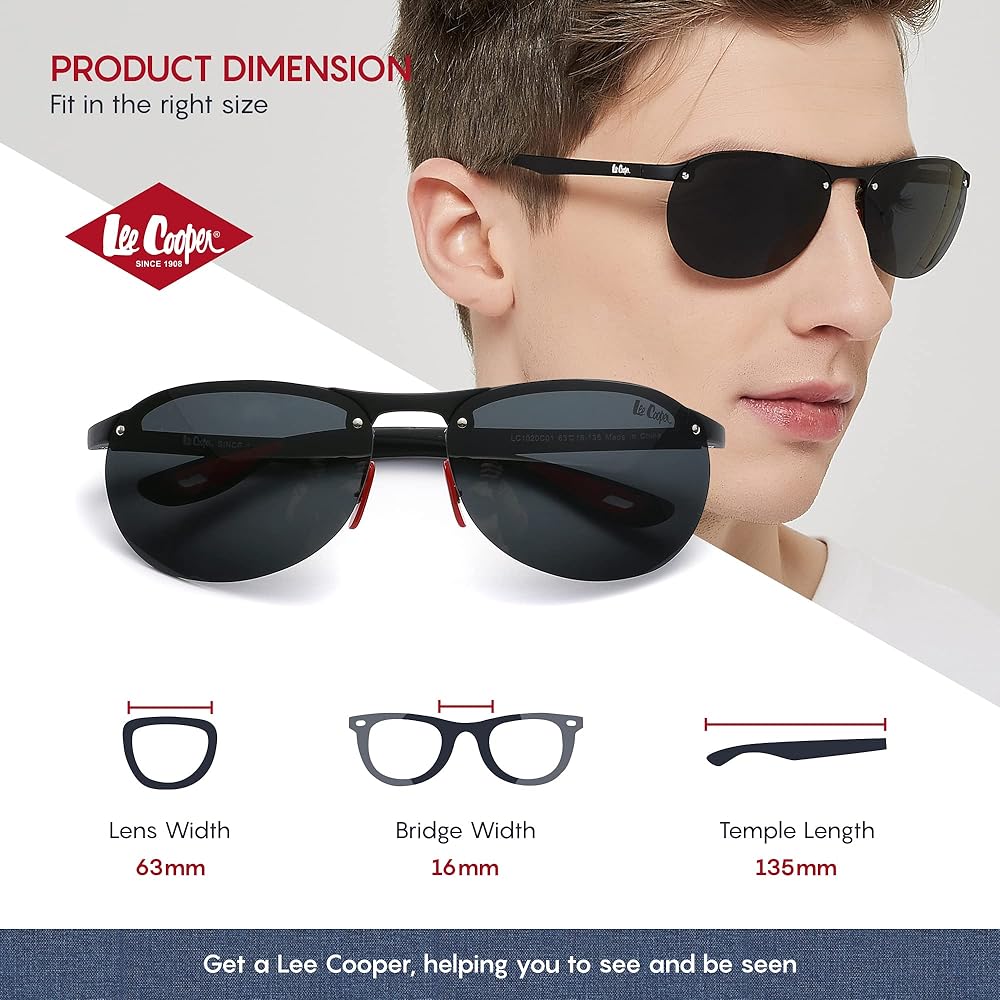 [Lee Cooper] Men's Polarized Fashion Sunglasses