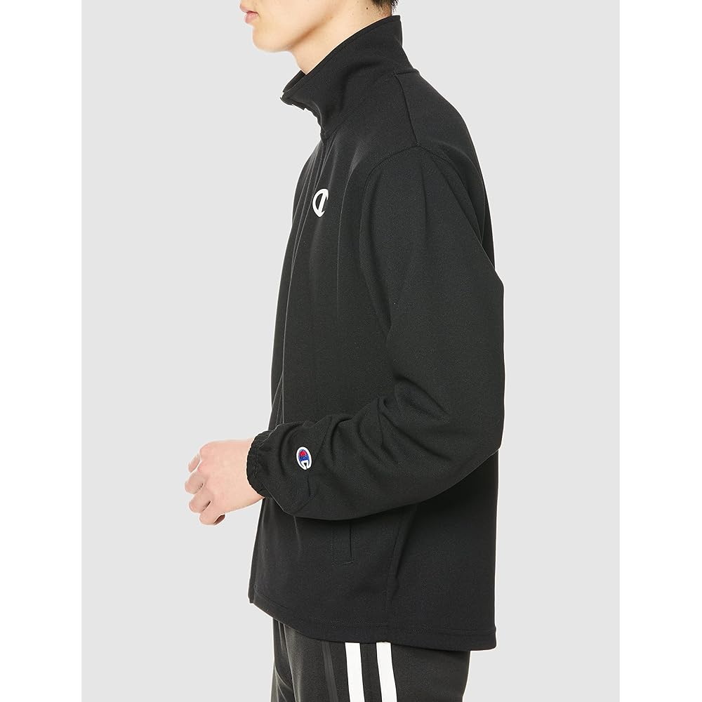 [Champion] Jacket, Long Sleeve, Quick Dry, One Point Logo, Stand Zip Jersey Top, Men's Sports C3-XSE01