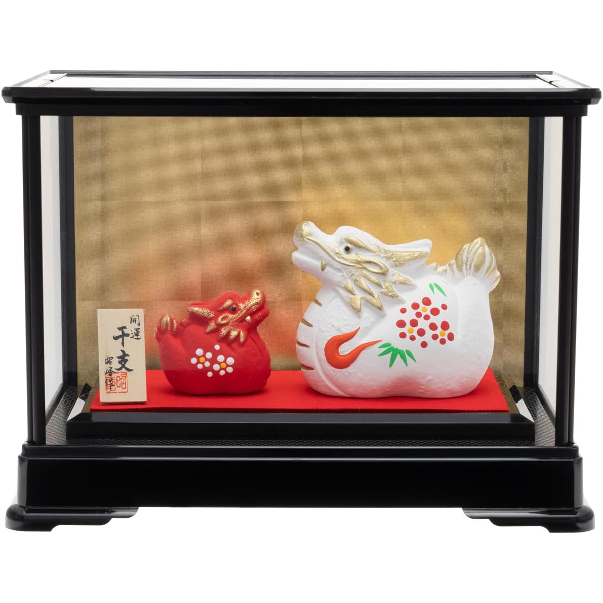 Seto Togeisha 2024 Zodiac Ornament Compact Dragon Dragon New Year Decoration Good Luck Red and White Dragon Parent and Child Cased Shohogama 145