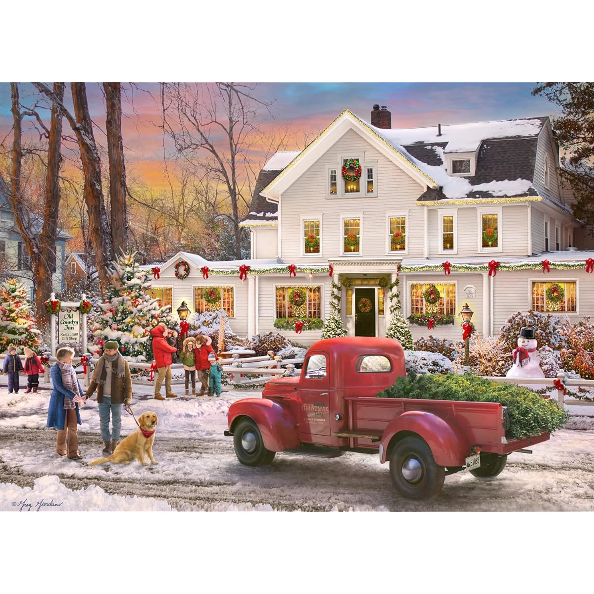 The Inn at Christmas Jigsaw Puzzle Advent Calendar Vermont Christmas Company 1000 Pieces 24 Puzzle Sections Complete During Advent