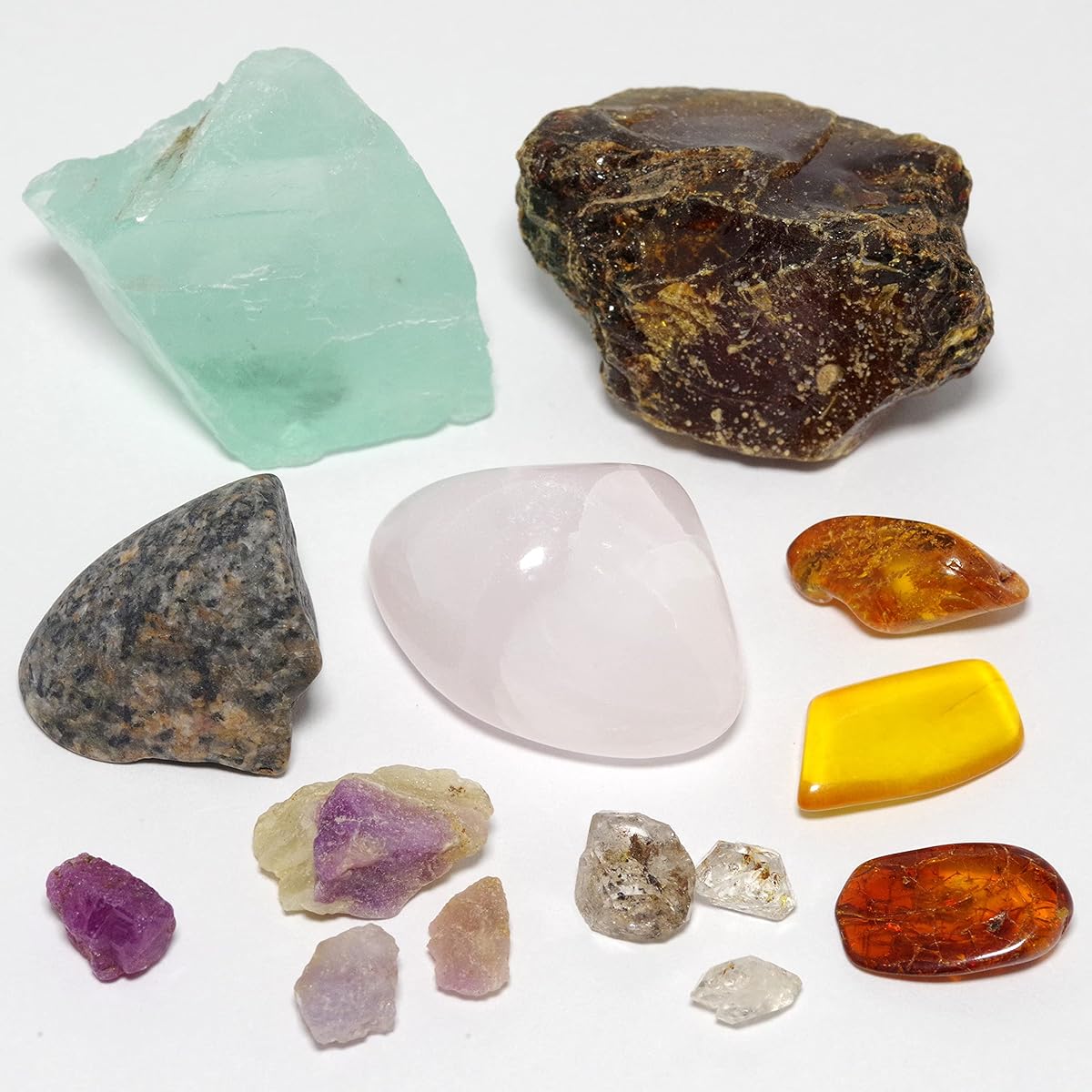 [N2 Stone Natural] Natural "fluorescent mineral" collection (fluorescent mineral specimens) | (C: Set of 8)
