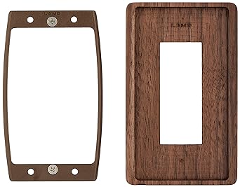 Sugatsune Industries Switch Outlet Plate (Premium Wood RD) Natural Wood Walnut PXP-WR01-WN