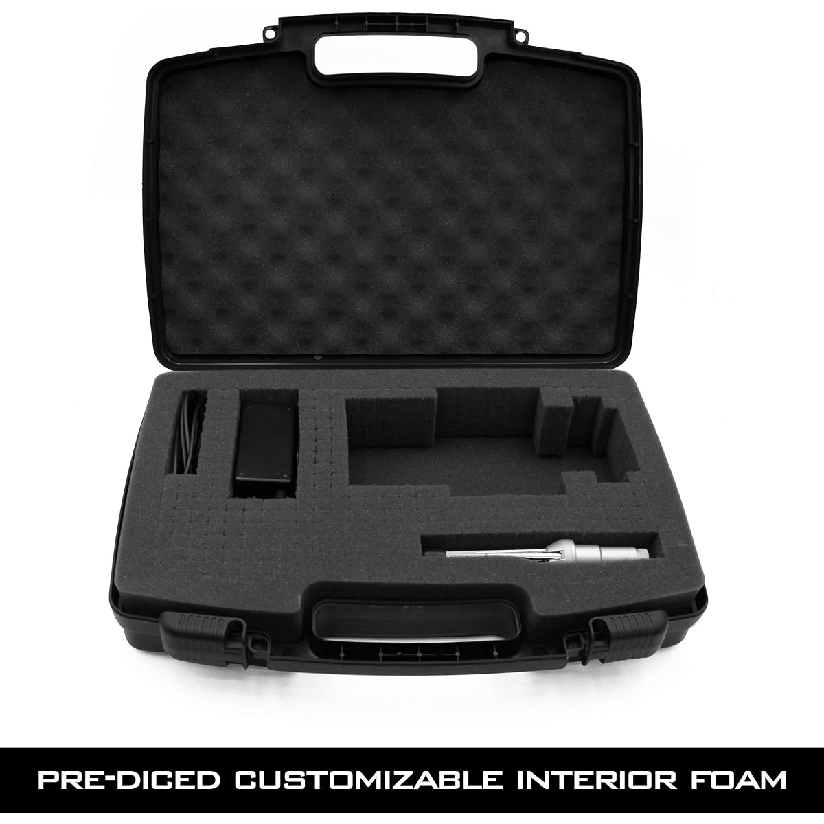 CASEMATIX Travel Case Compatible with Zoom R4 MultiTrak 32-bit Float Recorder or Zoom H8 Handy Recorder - Hard Shell Carrier for Audio Recorders and Accessories with Customizable Foam Case Only