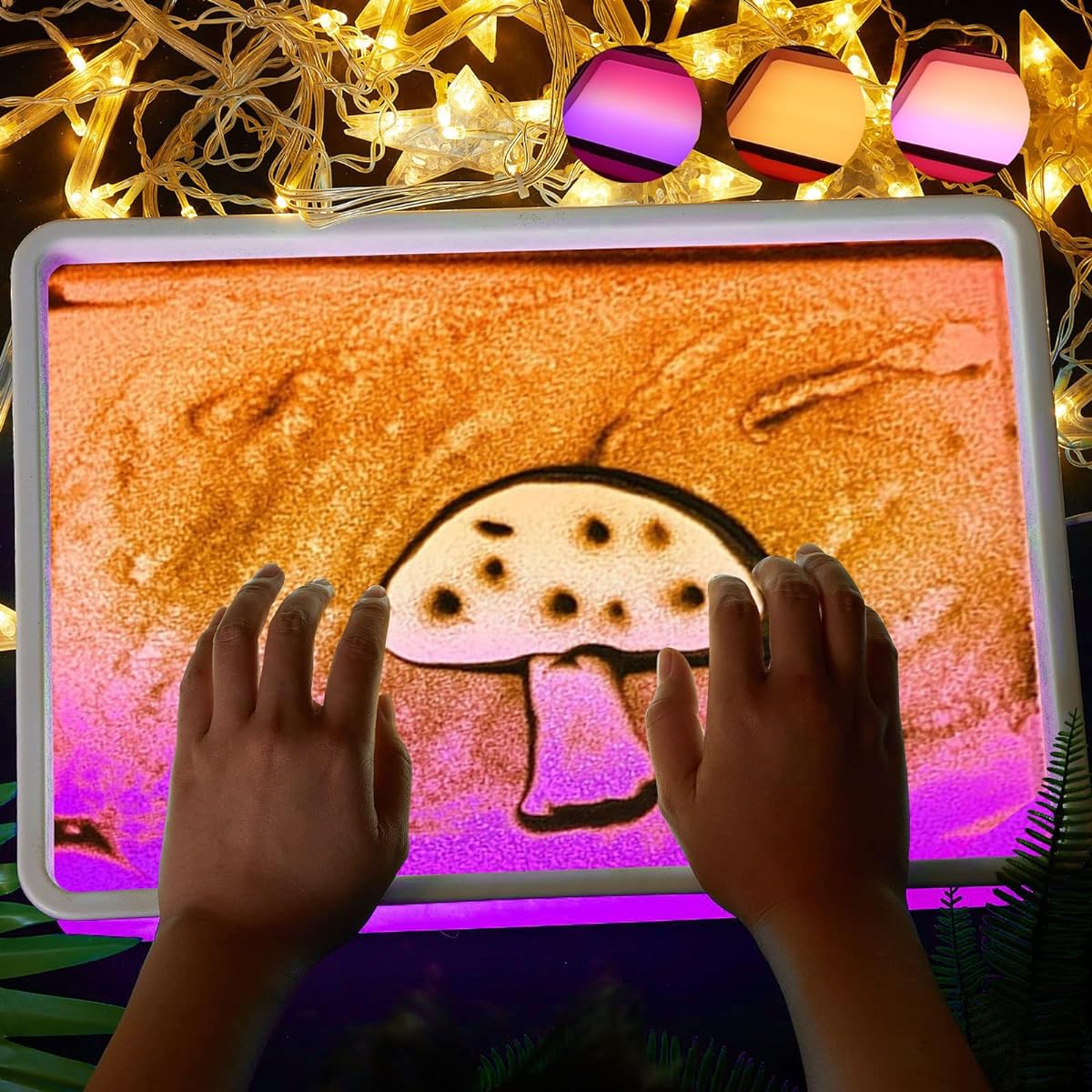 Light Table for Kids | Light Table Control Kindergarten | Transparent Light Table Toy | Light Up Table for Classroom | Sand Painting Light Box | 3 Modes 10 Levels Dimming 16 Inch (Purple)