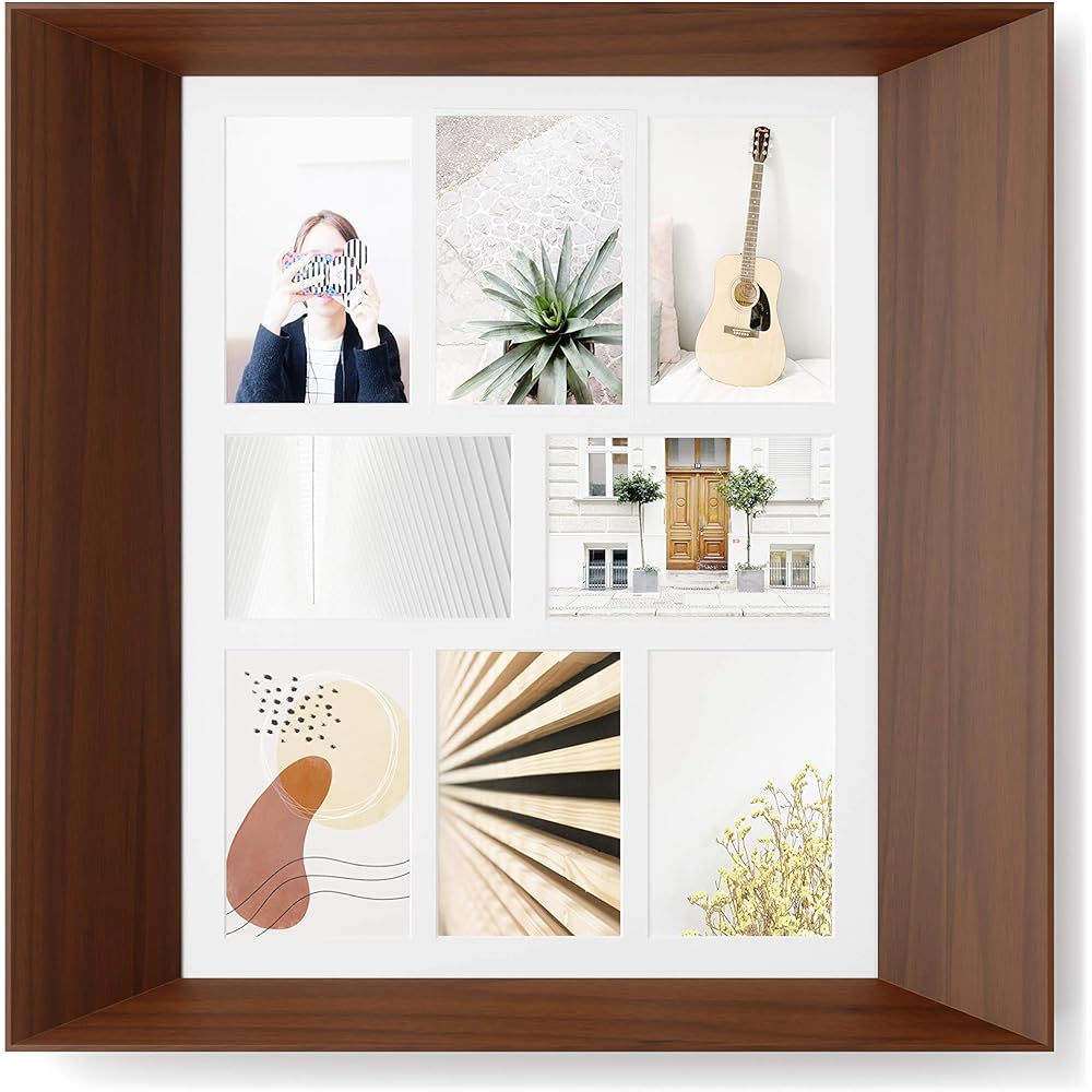 [Official] umbra Photo Frame Wall Photo Display Photo Frame Large Wall Wall Decoration LOOKOUT Light Natural Wood 210168451055 50 × 6 × 50 cm