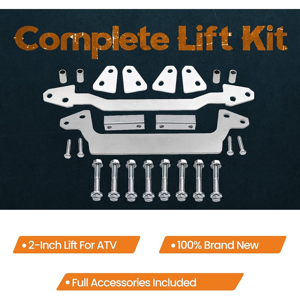 Waverspeed 2" Lift Kit Kawasaki Brute Force 650i 2006-2013 and Kawasaki Brute Force 750i (KVF750) 2005-2018 Front and Rear Hardware