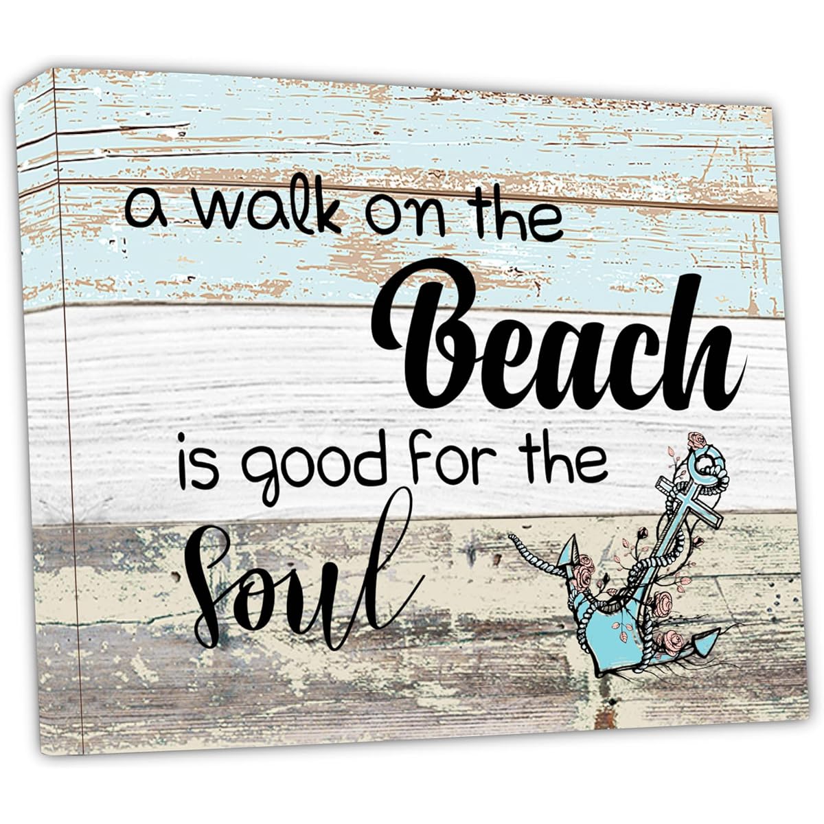 Feyerr Beach Decor Rustic Room Decor Canvas
