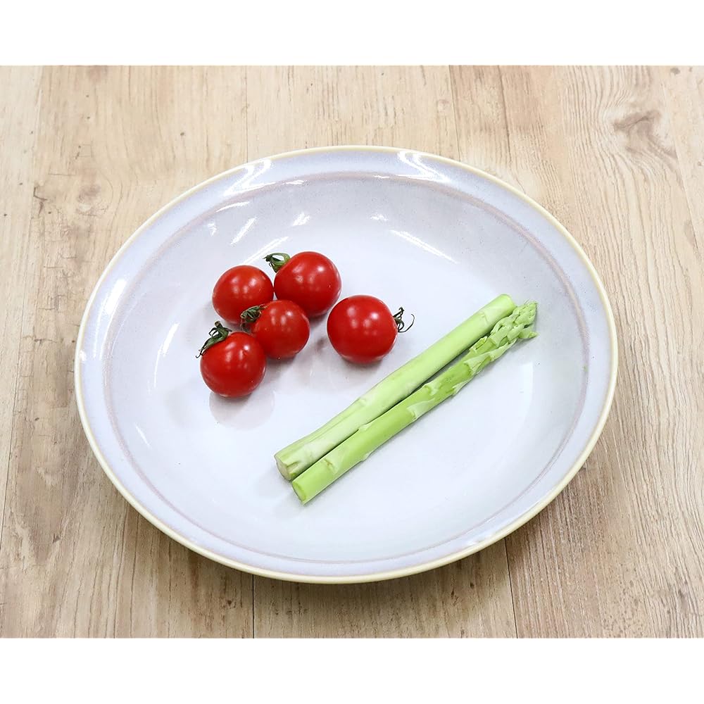 New [Commercial use set] Instagrammable plate series 22cm deep plates (Aurora White) 10-piece set