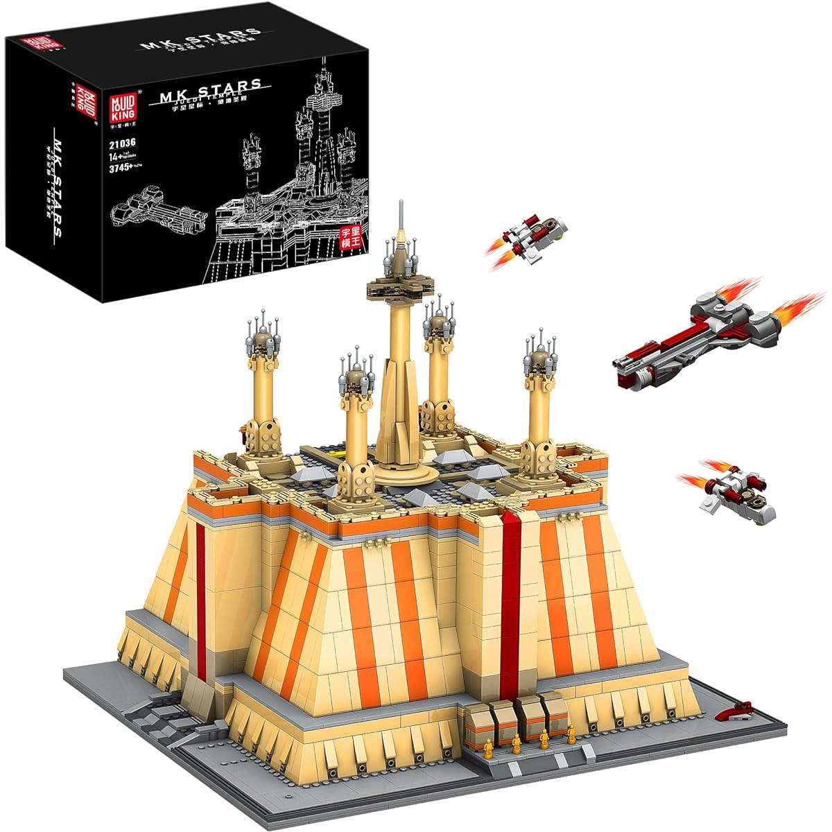 Addshiny Jedi Tempel Galactic Building Kit for Adults Imperial Star Destroyer City Collectible Imperial Palace (3745 Pieces)