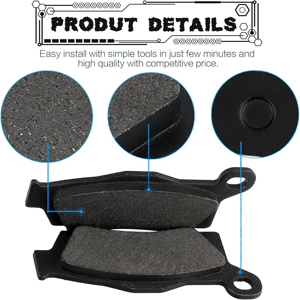 LOCOPOW Brake Pads for Can-AM Outlander Max Renegade 1000 850 800 650 500 570 450 XMR STD DPS T3 G2 705601014 705601015