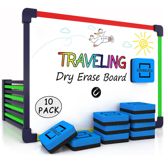10 Travel Size Art Coloring Whiteboard & Eraser Car Airplane Travel Essentials Kids Travel Accessories 9x12 Travel Games for Kids Travel Toys for Toddlers 1-3 Airplane Travel Games Ages 4-8+
