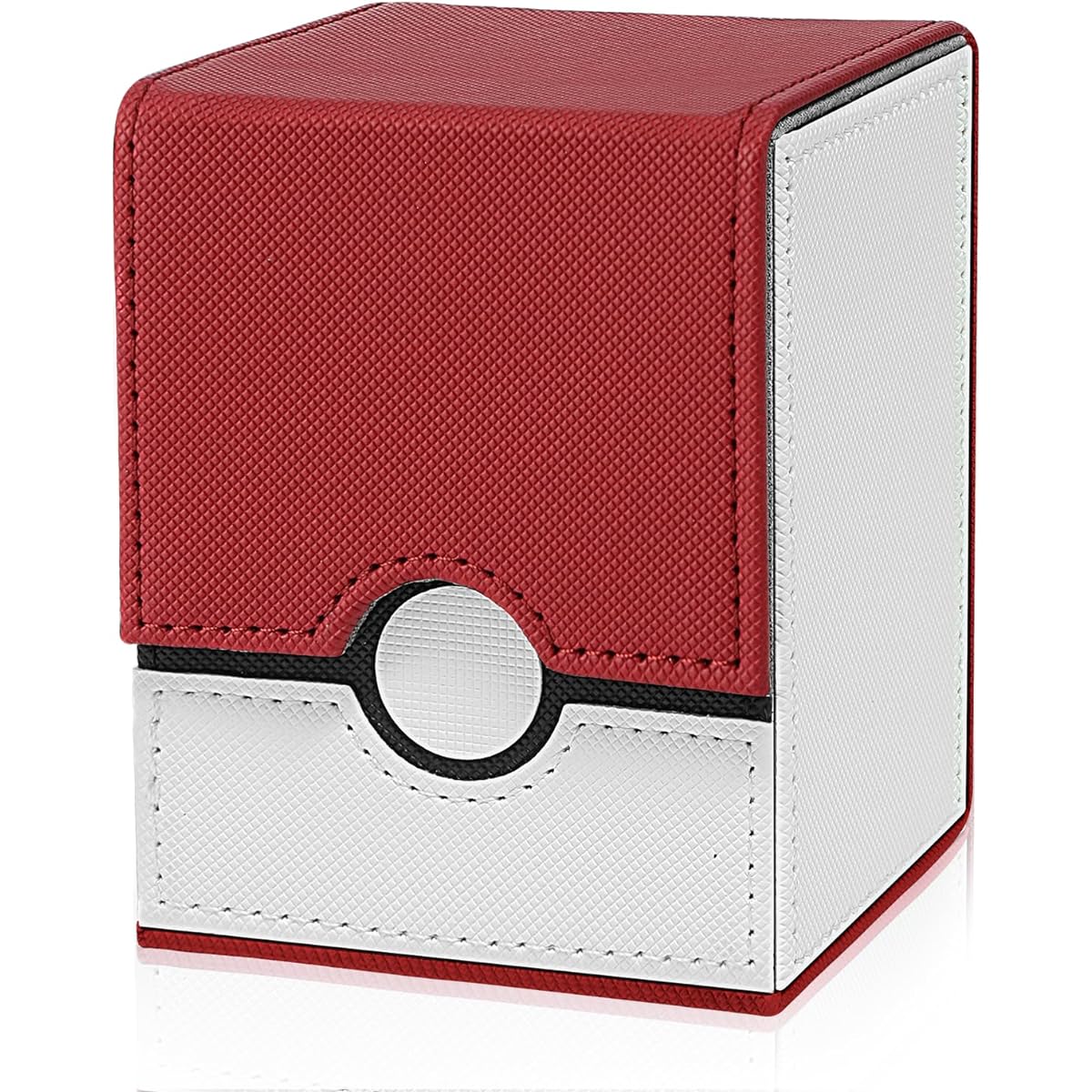 Deoyibu Card Deck Box for PTCG Cards, Fits 100+ Sleeved Cards, PU Leather Strong Magnet Collection Card Case for TCG Trading Card Game, MTG TCG CCG (5 Colors)