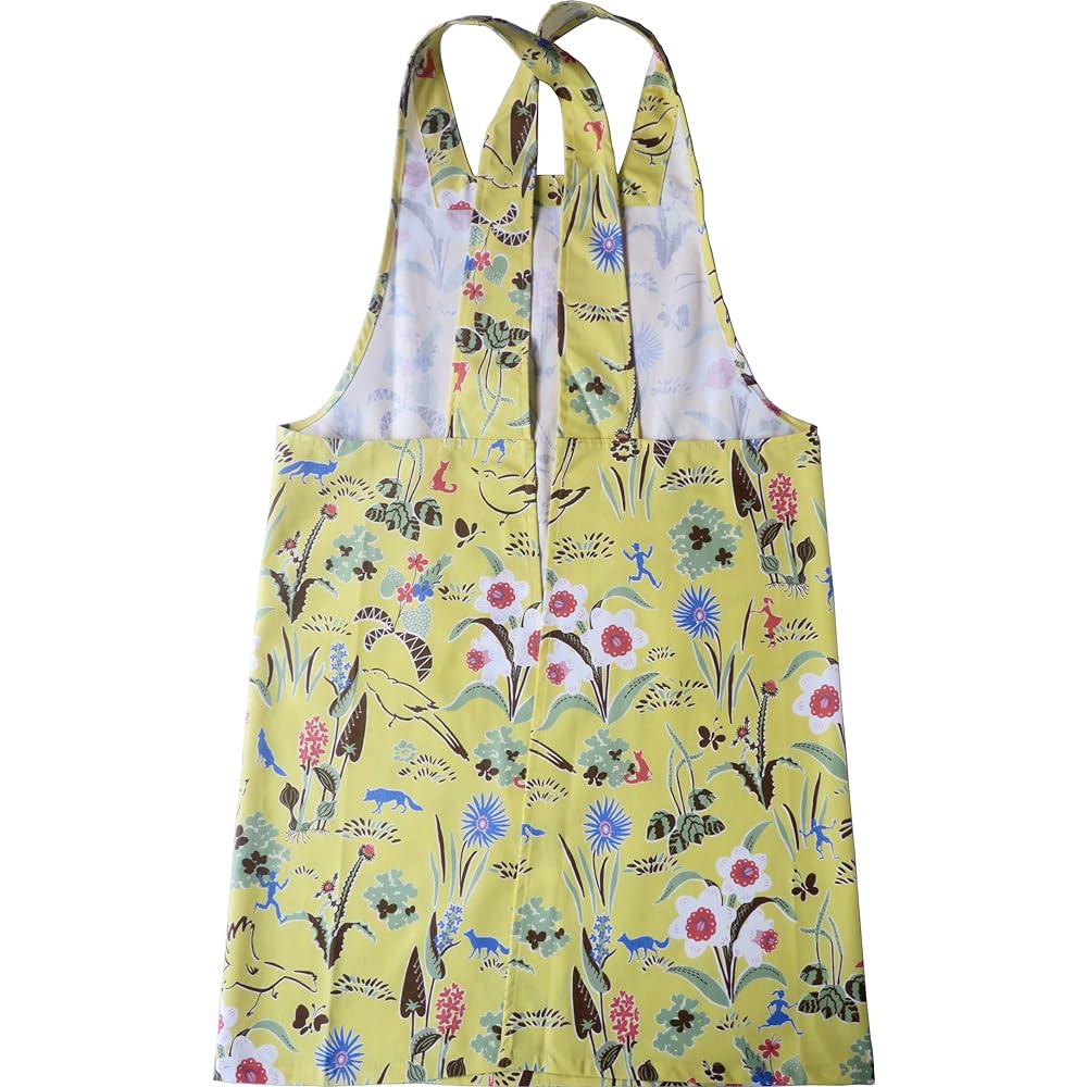 [isso ecco] Isso Ecco Apron Back Cloth Garden Free Size Made in Japan Yellow Cover