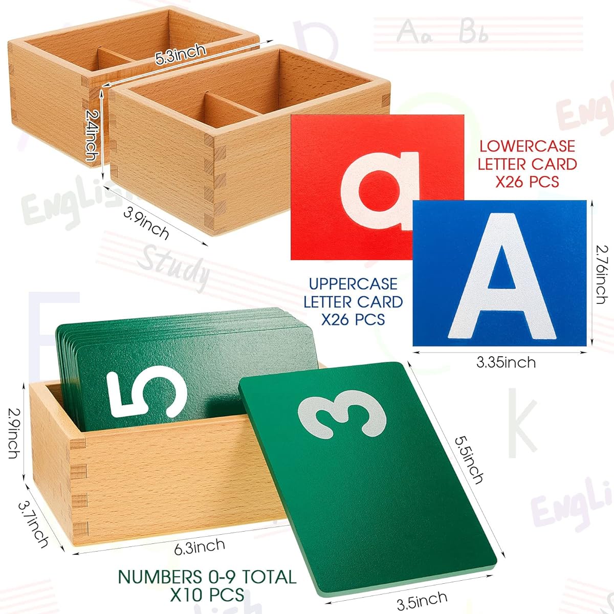 Sandpaper Letters with Box Sandpaper Numbers Sensory Letters Tactile Letters Sandpaper Alphabet Preschool Learning Educational Toys Set of 2