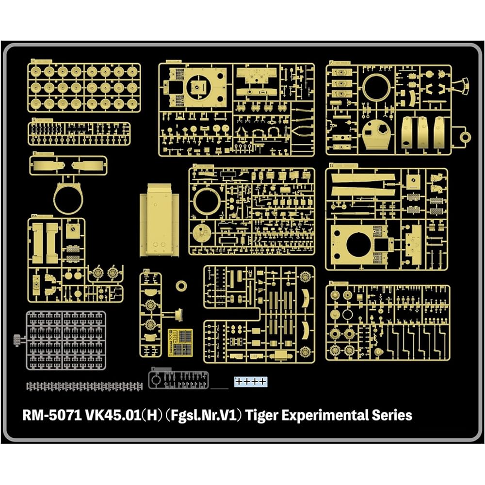 Ryfield Model 1/35 German Army VK45.01(H) (Fgsl.Nr.V1) Tiger 1 Henschel Prototype Plastic Model RFM5071 Molding Color