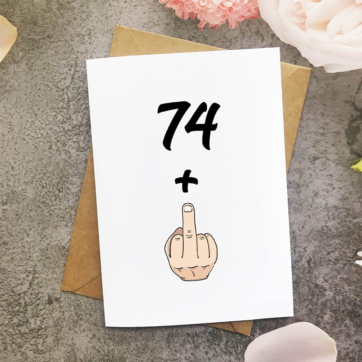 Funny 75th Birthday Card 74+1 for Women or Men Sweet 75th Birthday Gift Joke Card
