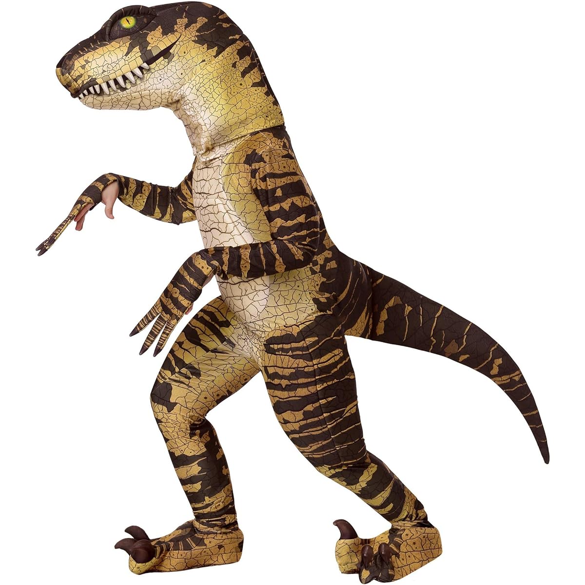 Velociraptor Costume for Kids Dinosaur Costume for Kids Raptor Bodysuit Headpiece