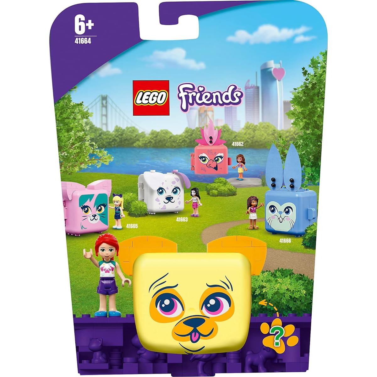 LEGO Friends Mia’s Pug Cube 41664 Building Kit; Pug Toy Creative Gift for Kids with a Mia Mini-Doll Toy; Dog Toy is The Perfect Present for Kids Who Love Portable Playsets, New 2021 (40 Pieces)