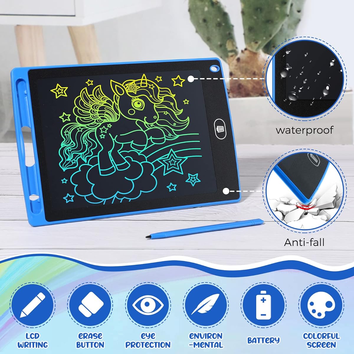 64 Pieces LCD Writing Tablet for Kids Bulk 8.5 Inch Colorful Doodle Pad Reusable Screen Drawing Pad Erasable Painting Pad Learning Educational Toy Gift for Boys/Girls Ages 3-8