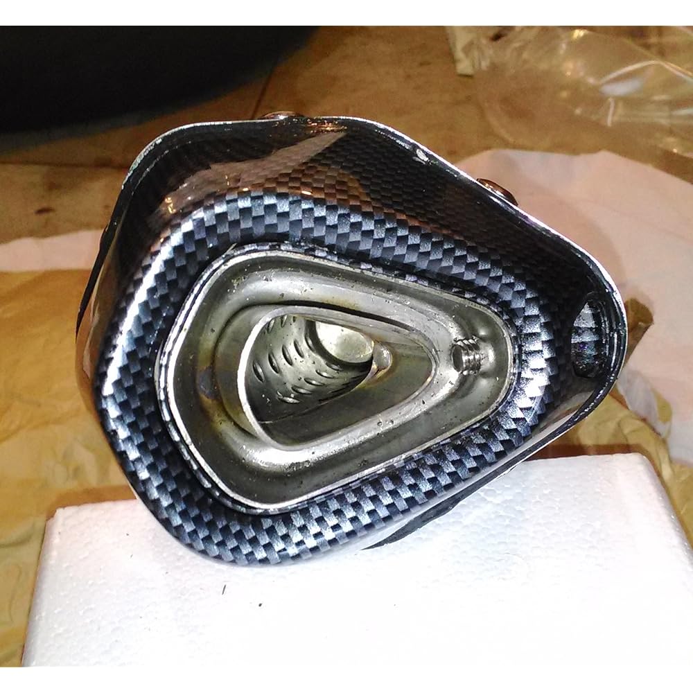 Short carbon fake silencer/left and right use/volume adjustment function/stainless steel silencer