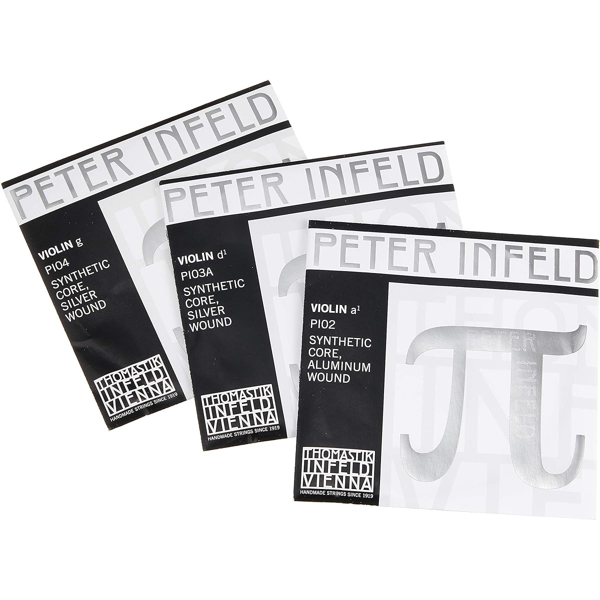 THOMASTIK PETER INFELD π violin string ADG line set (D line silver)
