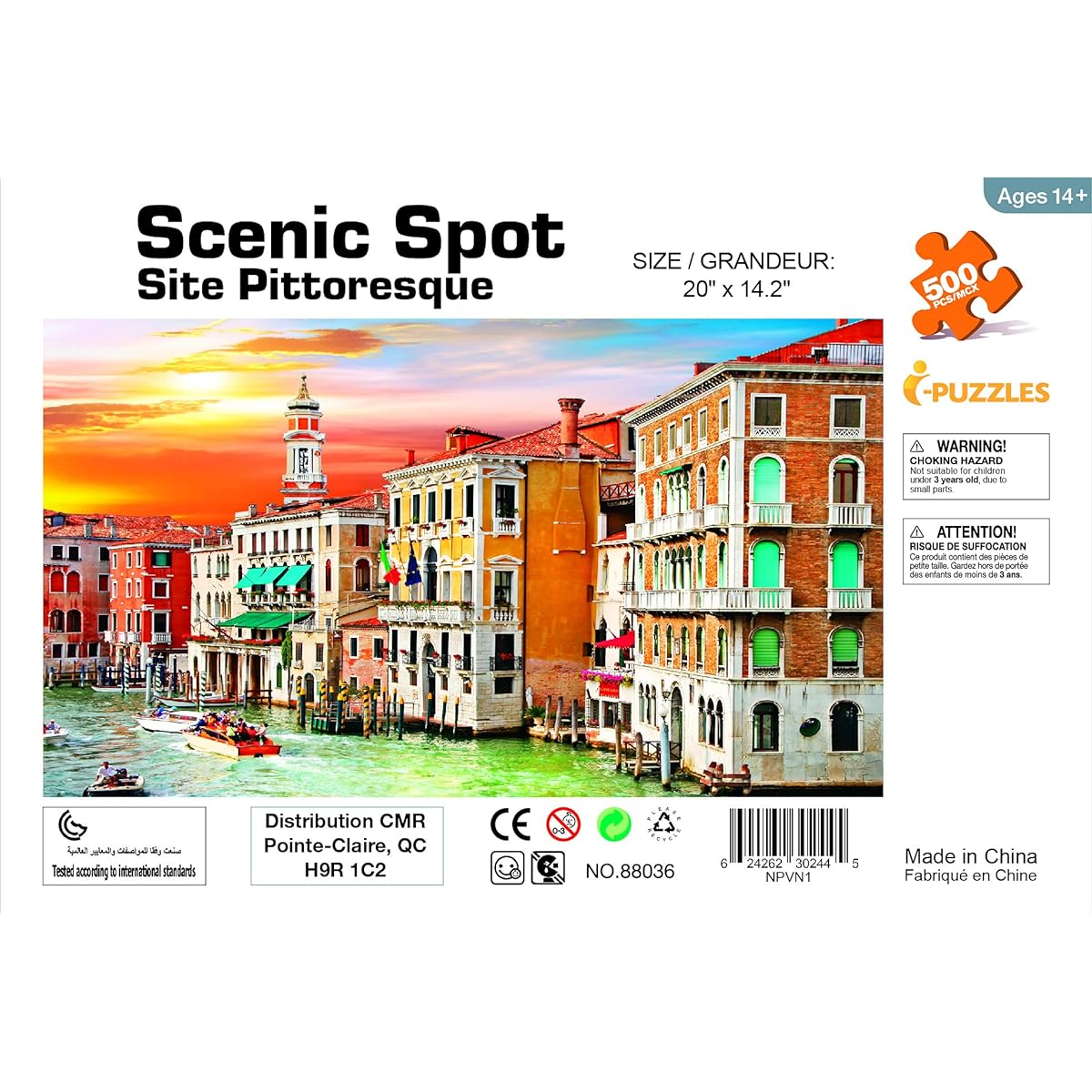 Jigsaw Puzzle | Scenic Places - Grand Canal of Venice Italy | For Kids/Adults | 500 Pieces