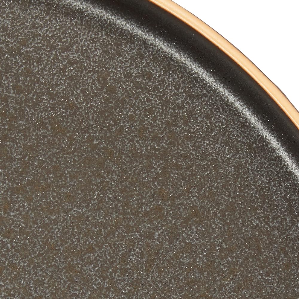 TOKI1919 Albero Cafe Plate Dish Large Plate One Plate Approx. 29cm Diameter French Dish Hotel Restaurant Specifications Microwave Dishwasher Safe La Teema Plain Flat Dinner Lunch Plate Black Made in Japan 37F399-13