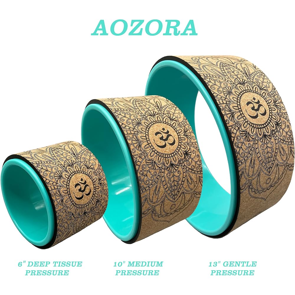 Aozora Yoga Wheel 13 Inch with Detailed Book Step-by-Step Guide on How to Do Over 30 Poses Perfect for Stretching and Improving Backbends