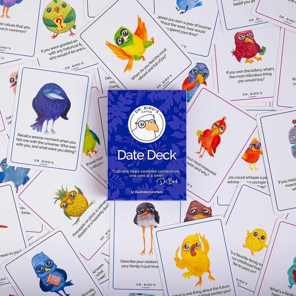 Dr. Bird's Date Deck - Perfect Bridal Shower Gift for Couples - Build Deep, Authentic Connections - Wholesome, Pro-Family, Faith-Based