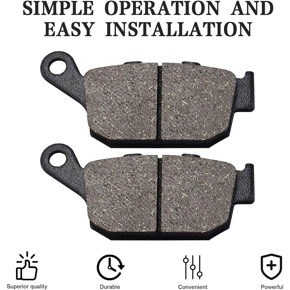 SOLLON Front and Rear Brake Pads for Honda CB500X 2014-2015 CB500F 2013-2020 VTR250 1998-2010 CMX500 Rebel 2018-2020 CTX700 2014-2019 NC700X NC700S 2012-2013