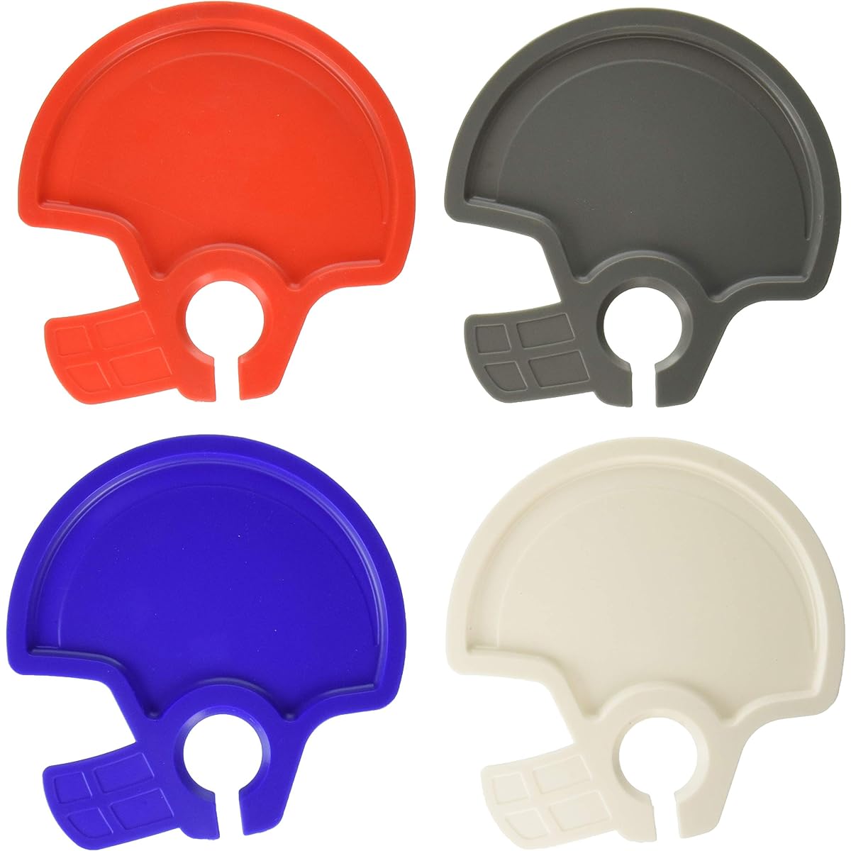 TrueZoo Football Helmet Party Plates, Set of 4, Multicolor