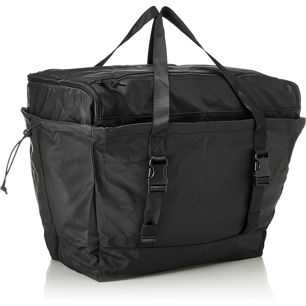 [Ace] Eco Bag, Perfect for Shopping by Bicycle, My Bag, Large Capacity, Comes with a Belt to Secure to the Basket, Cycle Bag 37321, Black