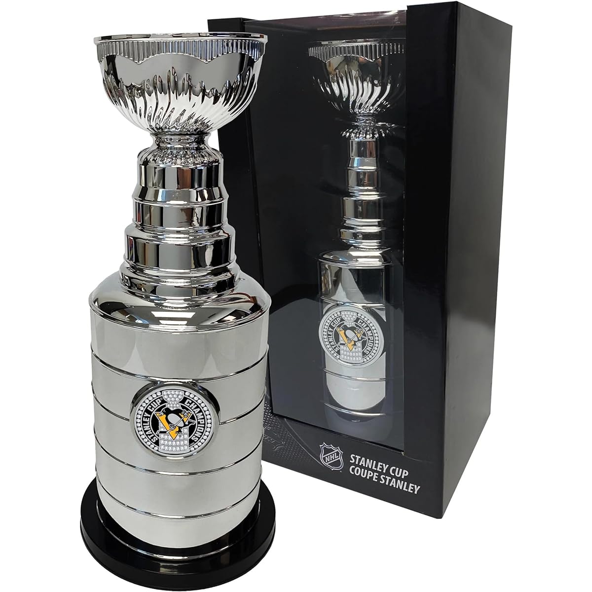 Pittsburgh Penguins Stanley Cup Coin Bank with Trimflexx