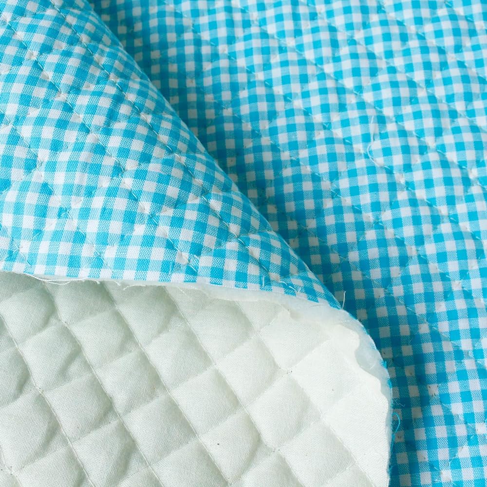 Cosmo Textile Gingham Check Pattern Quilting Fabric, Kindergarten Cloth, Cushion Fabric, Width Approximately 110cm x 6m Cut, Pink AQ3001-2A-6M