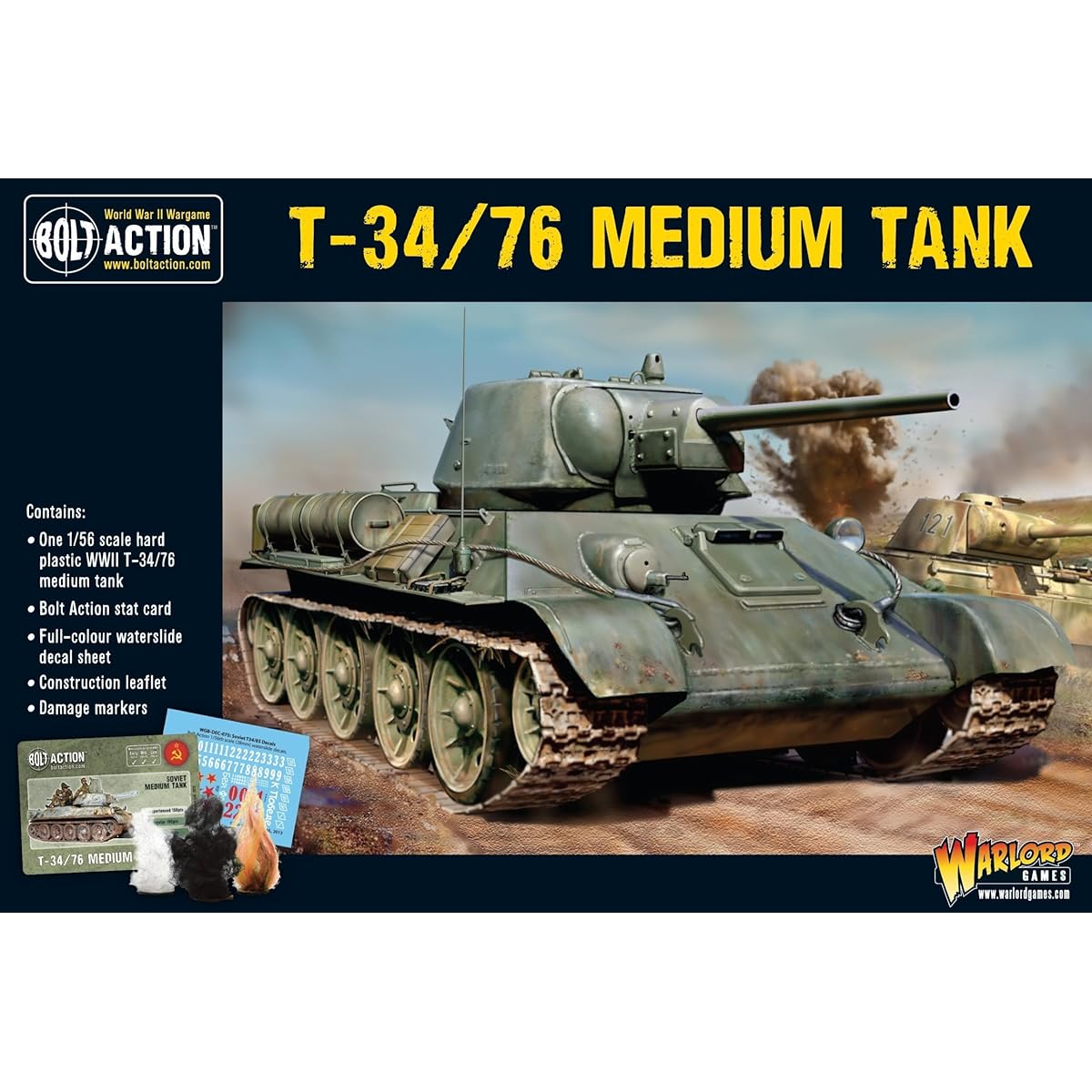 Medium T34 85 Soviet Tank Miniatures by Warlord Games