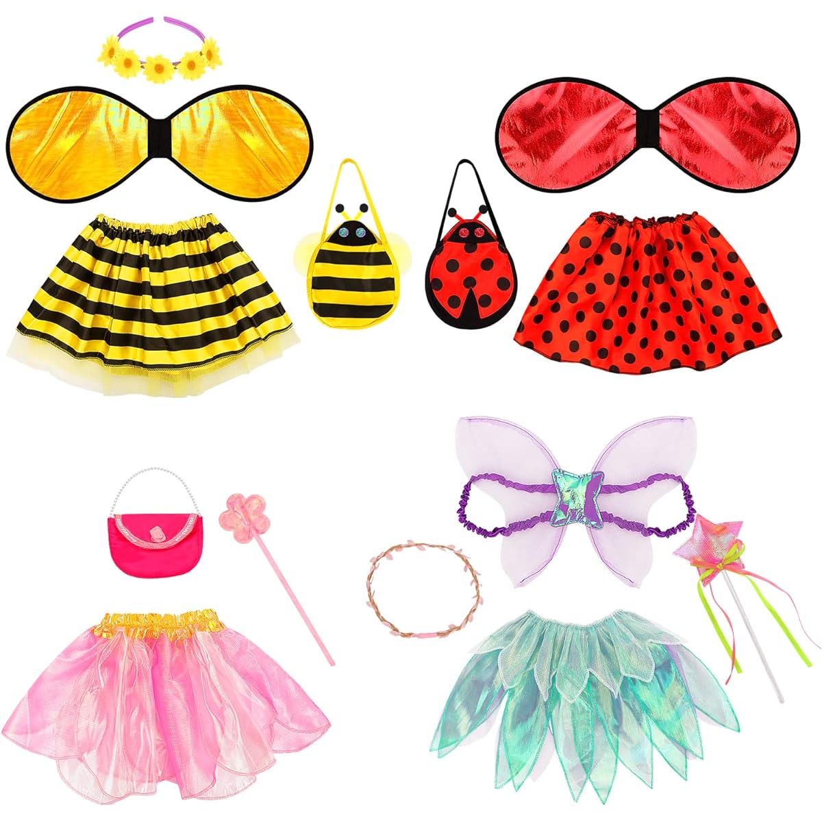 Fedio Dress Up Clothes for Girls - Kids Dress Up & Pretend Play Princess Dress Up Trunk Costume for Girls Ages 3-6
