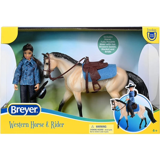 Breyer Horses Freedom Series Western Horses & Riders | Dolls and Horse Toys | 9.75" x 7" | 1:12 Scale | Model #61155