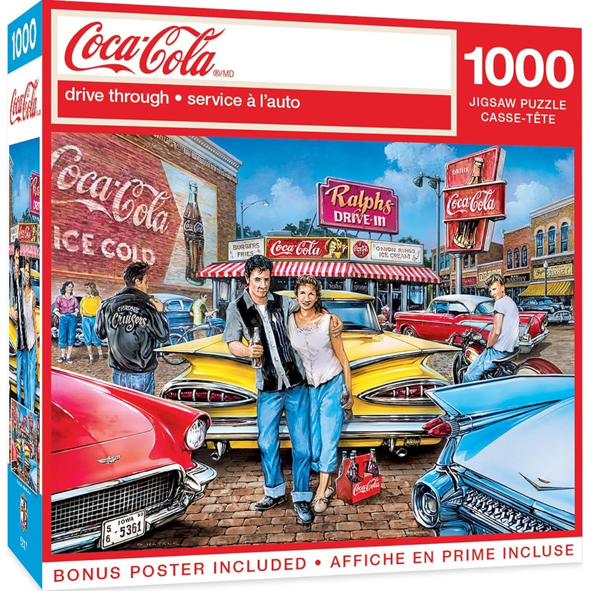 Masterpieces 1000 Piece Jigsaw Puzzle for Adults and Families - Coca-Cola Drive-Thru - 19.25"x26.75"
