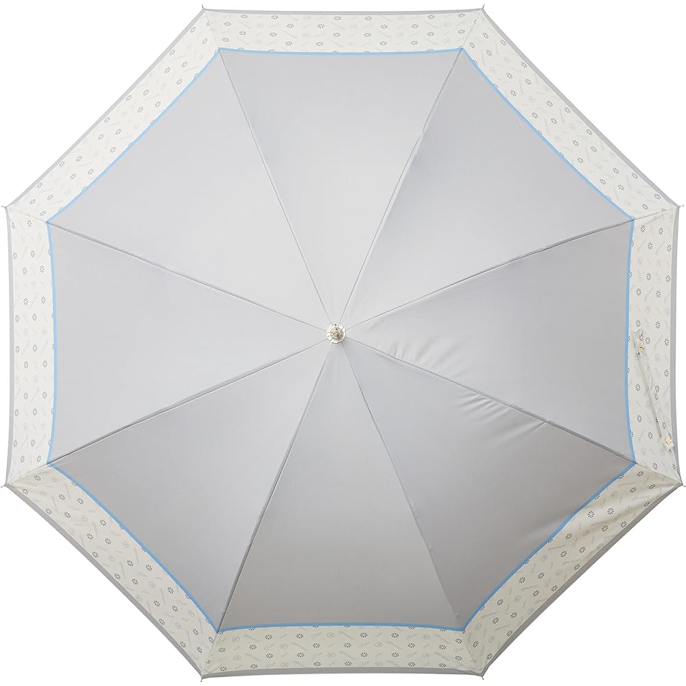 [Cocochi] MOONBAT Monogram Hem Umbrella, Rain Umbrella, Long Umbrella, Sunny and Rainy Umbrella, Women's Gift 10667 [UV shielding, light shielding, heat shielding effect, super water repellent, lightweight] 21-353-10667-00 Brown Rib length: Approximately